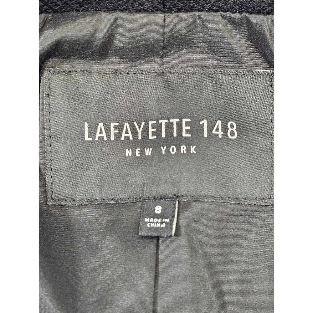 Lafayette 148 Womens 8 Responsible Wool Crepe Blazer Jacket Suit Career Coat EUC